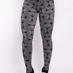 Calça legging mescla fun ondas pretas