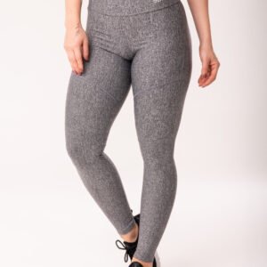 Calça legging mescla com recortes básico