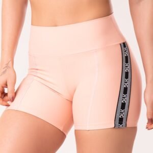 Short energy poliamida rosa bebê com elástico