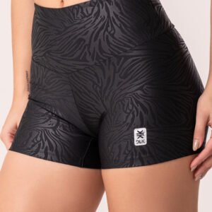 Short shine preto texturizado