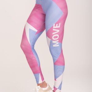 Legging fitness feminina estampada strip rosa printed